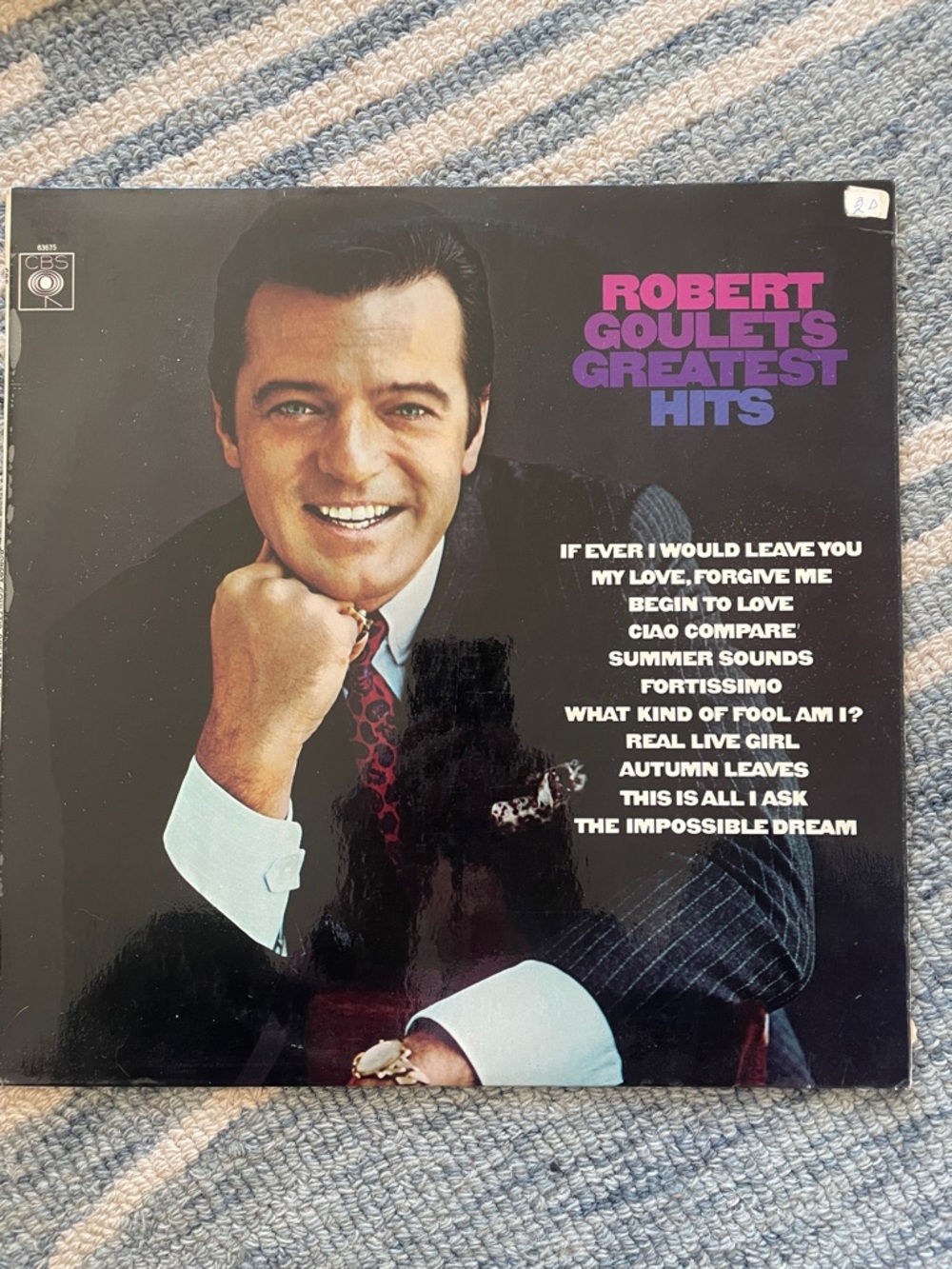 3/$25 Robert Goulet's Greatest Hits Vinyl LP - 60’s Pop